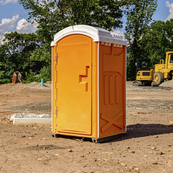 how often are the porta potties cleaned and serviced during a rental period in Hewitt WI